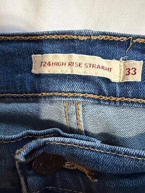 Levi’s 724 High Rise Medium Blue Jeans - Comfortable Straight Fit